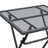 3 Piece Garden Dining Set Expanded Metal Mesh Anthracite - Close-Up Angle