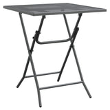 5 Piece Garden Dining Set Expanded Metal Mesh Anthracite - Top-Down View