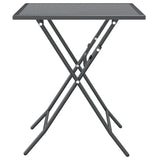5 Piece Garden Dining Set Expanded Metal Mesh Anthracite - 45-Degree Angle
