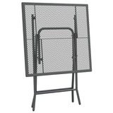 5 Piece Garden Dining Set Expanded Metal Mesh Anthracite - Rear View