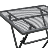 5 Piece Garden Dining Set Expanded Metal Mesh Anthracite - Close-Up Angle