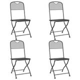 5 Piece Garden Dining Set Expanded Metal Mesh Anthracite - Low Angle