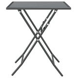 5 Piece Garden Dining Set Expanded Metal Mesh Anthracite - 45-Degree Angle