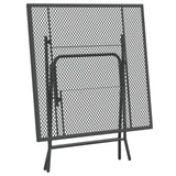 3 Piece Garden Dining Set Expanded Metal Mesh Anthracite - Rear View