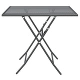 5 Piece Garden Dining Set Expanded Metal Mesh Anthracite - 45-Degree Angle