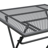 5 Piece Garden Dining Set Expanded Metal Mesh Anthracite - Close-Up Angle
