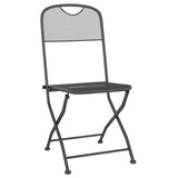 5 Piece Garden Dining Set Expanded Metal Mesh Anthracite - Extra Image