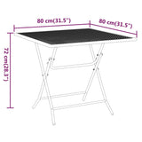 5 Piece Garden Dining Set Expanded Metal Mesh Anthracite - Extra Image