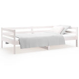 Day Bed without Mattress White 90x190 cm Solid Wood Pine - Front View