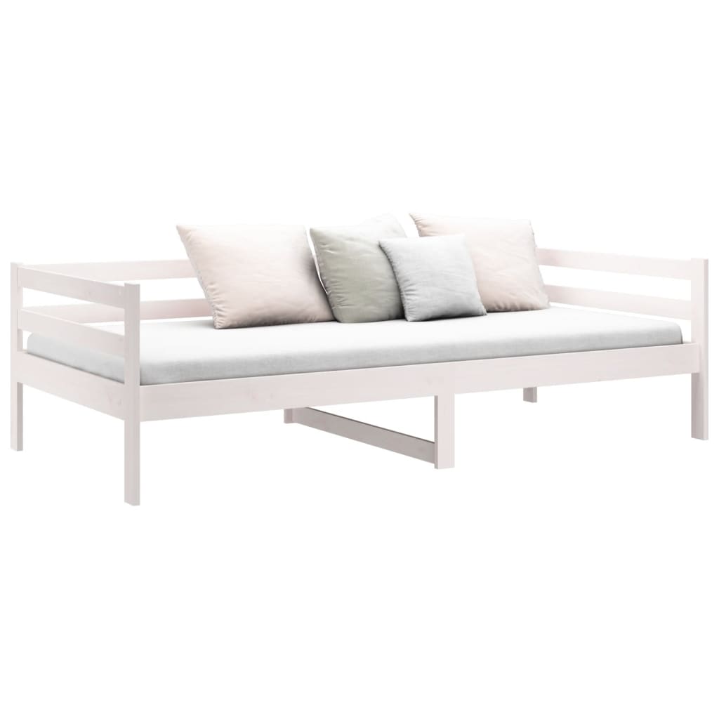 Day Bed without Mattress White 90x190 cm Solid Wood Pine