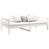 Day Bed without Mattress White 90x190 cm Solid Wood Pine - Rear View
