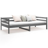 Day Bed without Mattress Grey 90x190 cm Solid Wood Pine - 45-Degree Angle