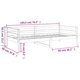 Day Bed without Mattress Grey 90x190 cm Solid Wood Pine - Extra Image