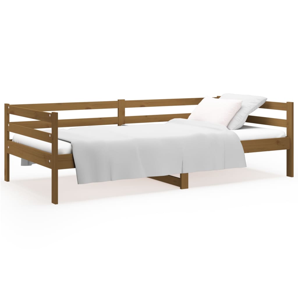 Day Bed without Mattress Honey Brown 90x190 cm Solid Wood Pine