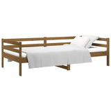 Day Bed without Mattress Honey Brown 90x190 cm Solid Wood Pine - Side View