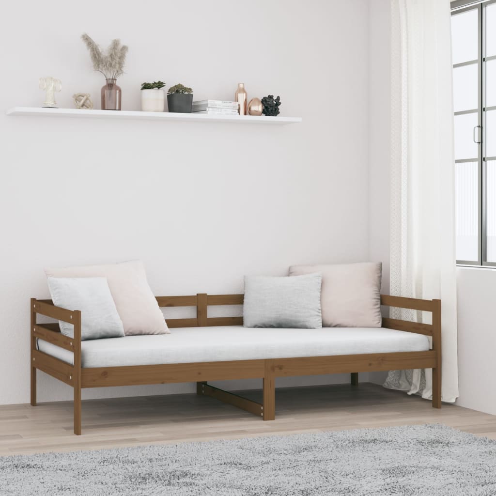 Day Bed without Mattress Honey Brown 90x190 cm Solid Wood Pine