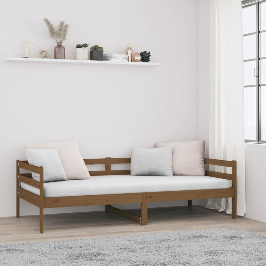 Day Bed without Mattress Honey Brown 90x190 cm Solid Wood Pine