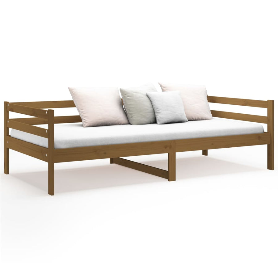 Day Bed without Mattress Honey Brown 90x190 cm Solid Wood Pine
