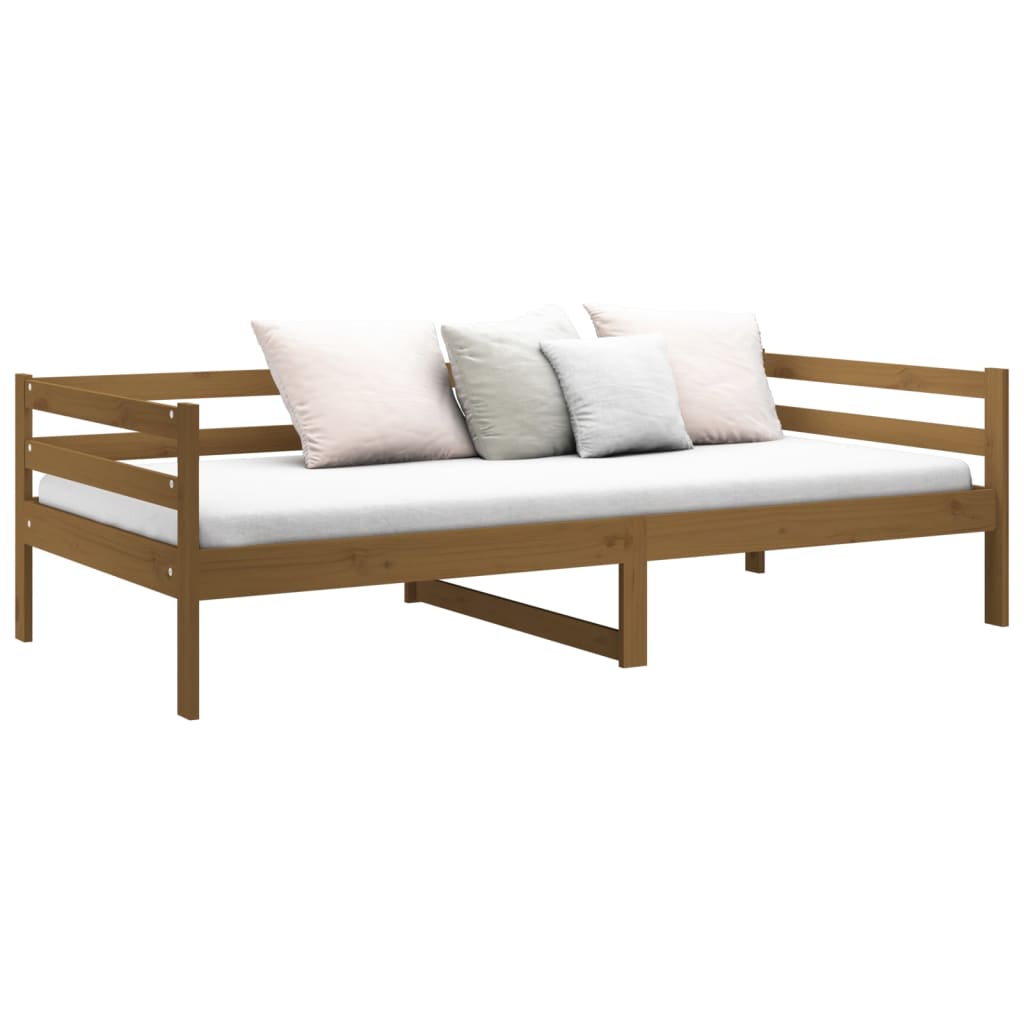 Day Bed without Mattress Honey Brown 90x190 cm Solid Wood Pine