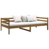 Day Bed without Mattress Honey Brown 90x190 cm Solid Wood Pine - Rear View