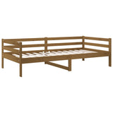 Day Bed without Mattress Honey Brown 90x190 cm Solid Wood Pine - Close-Up Angle