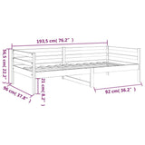 Day Bed without Mattress Honey Brown 90x190 cm Solid Wood Pine