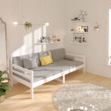 Day Bed without Mattress White 90x190 cm Solid Wood Pine