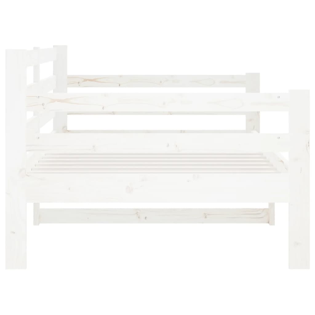 Day Bed without Mattress White 90x190 cm Solid Wood Pine