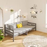 Day Bed without Mattress Grey 90x190 cm Solid Wood Pine - Top-Down View