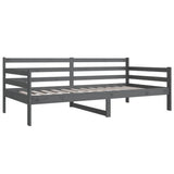 Day Bed without Mattress Grey 90x190 cm Solid Wood Pine - 45-Degree Angle