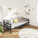 Day Bed without Mattress Black 90x190 cm Solid Wood Pine - Top-Down View