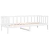 Day Bed without Mattress White 90x190 cm Solid Wood Pine - 45-Degree Angle