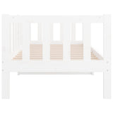 Day Bed without Mattress White 90x190 cm Solid Wood Pine - Close-Up Angle