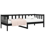 Day Bed without Mattress Black 90x190 cm Solid Wood Pine - Top-Down View