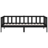 Day Bed without Mattress Black 90x190 cm Solid Wood Pine