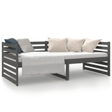 Day Bed without Mattress Grey 90x190 cm Solid Wood Pine - Top-Down View
