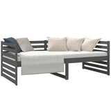 Day Bed without Mattress Grey 90x190 cm Solid Wood Pine