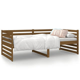 Day Bed without Mattress Honey Brown 90x190 cm Solid Wood Pine - Front View
