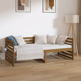 Day Bed without Mattress Honey Brown 90x190 cm Solid Wood Pine - Top-Down View