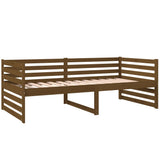 Day Bed without Mattress Honey Brown 90x190 cm Solid Wood Pine - Close-Up Angle
