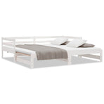 Pull-out Day Bed without Mattress White 90x190 cm