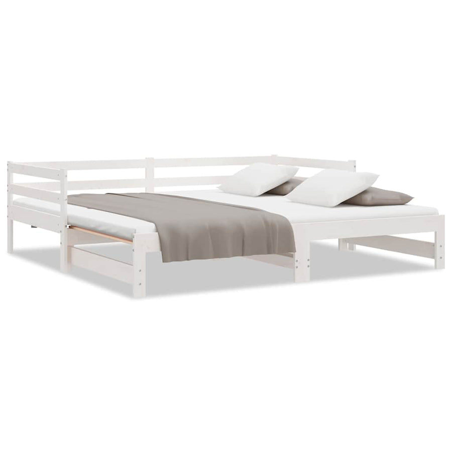 Pull-out Day Bed without Mattress White 90x190 cm