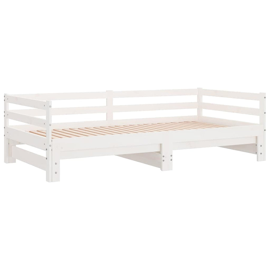 Pull-out Day Bed without Mattress White 90x190 cm