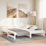 Pull-out Day Bed without Mattress White 90x190 cm
