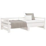 Pull-out Day Bed without Mattress White 90x190 cm