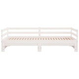 Pull-out Day Bed without Mattress White 90x190 cm