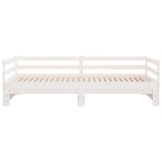 Pull-out Day Bed without Mattress White 90x190 cm