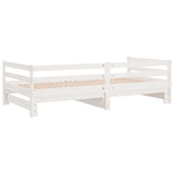 Pull-out Day Bed without Mattress White 90x190 cm - Low Angle