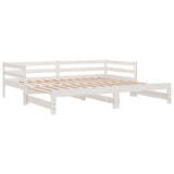 Pull-out Day Bed without Mattress White 90x190 cm - Extra Image