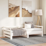 Pull-out Day Bed without Mattress White 90x190 cm